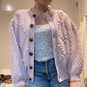 PURPLE KNIT CARDIGAN❤️‍🔥